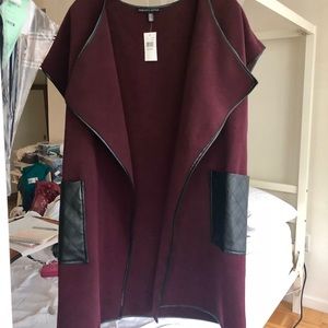 NEW Saks Fifth Ave BLACK Accented Shawl Jacket